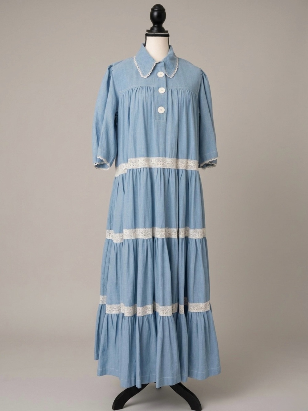 Manoush Babydoll Chambray Midi